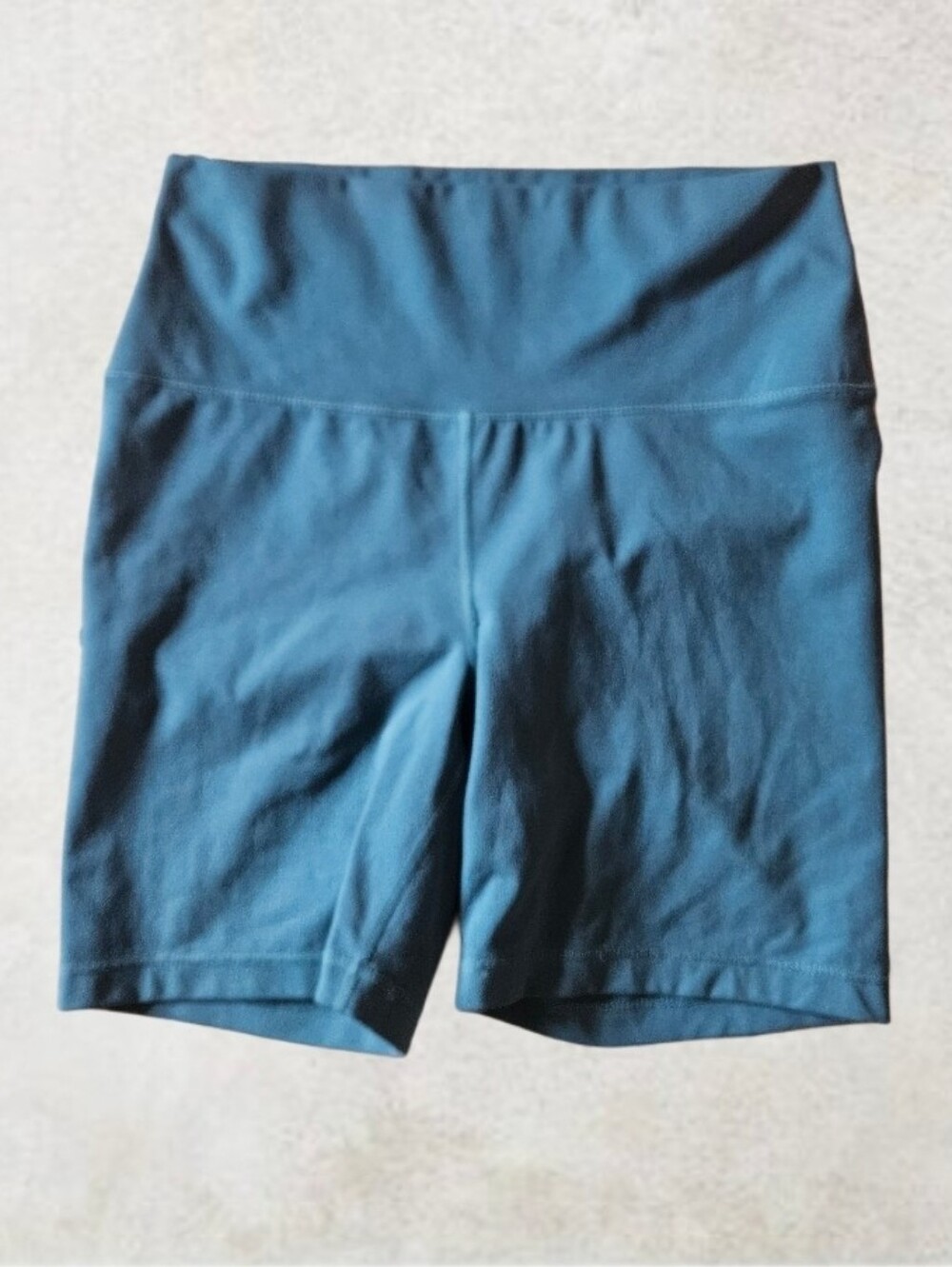 Yogalicious Lux High-Waist Athletic Bike Shorts in Teal XL